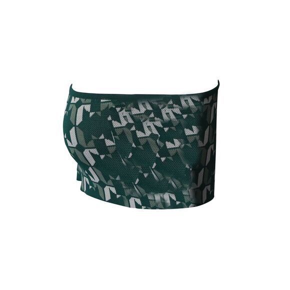 Dodo Bar Or One-Shoulder Crop Top in Green Viscose - Picture 3 of 6